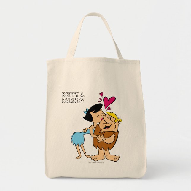 Die Steine | Betty Kissing Barney Tragetasche (Vorne)