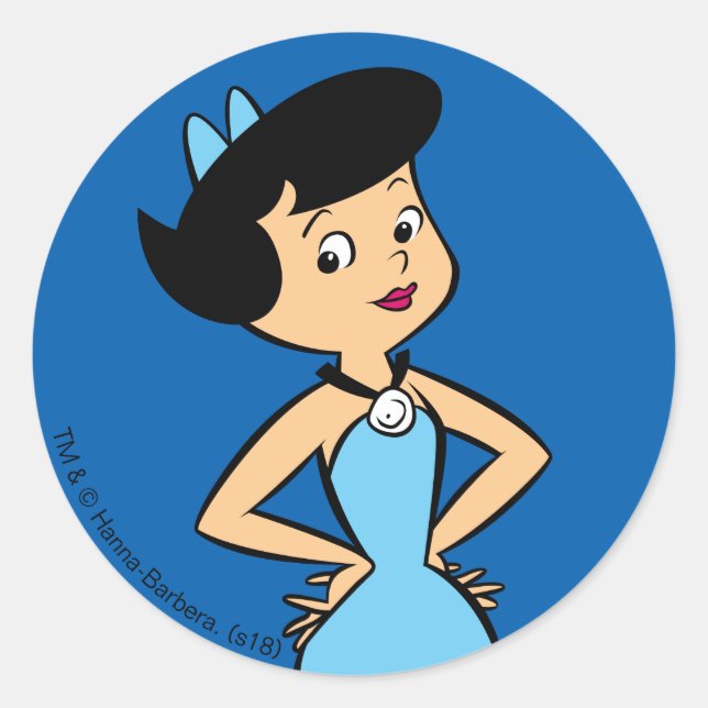 Die Steine | Betty Rubble Runder Aufkleber (Vorderseite)