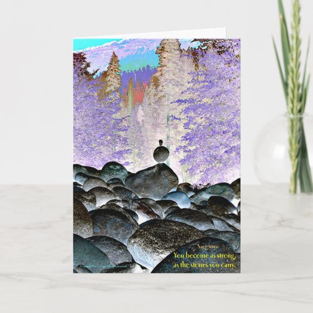 Die Steine, die Sie tragen Karte (Vorderseite)