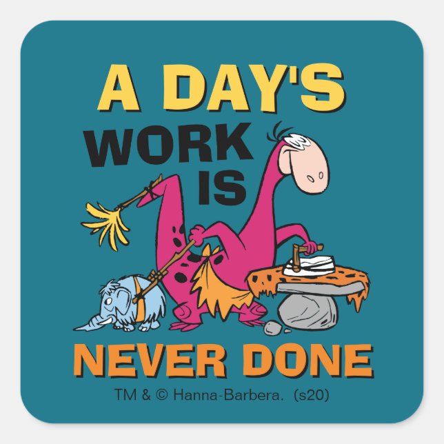 Die Steine | Dino Reinigungshaus Quadratischer Aufkleber (Vorderseite)