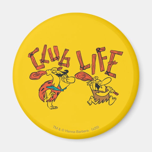 Die Steine | Fred & Barney - Club Life Magnet (Vorne)