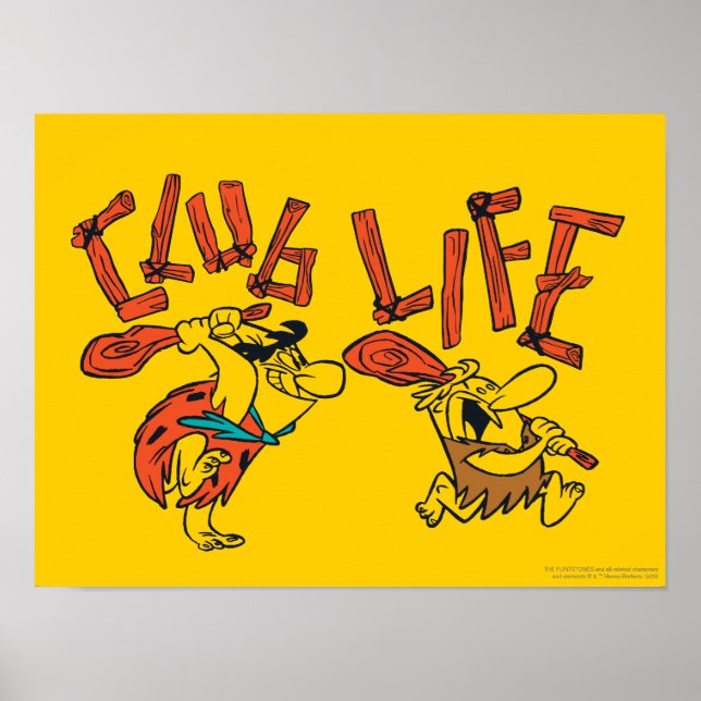 Die Steine | Fred & Barney - Club Life Poster (Vorne)