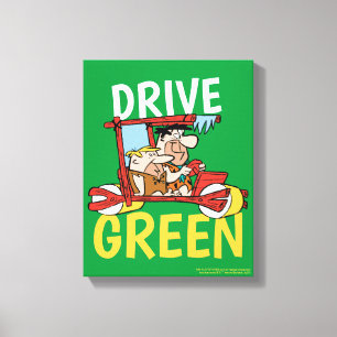 Die Steine  Fred & Barney - Green fahren Leinwanddruck