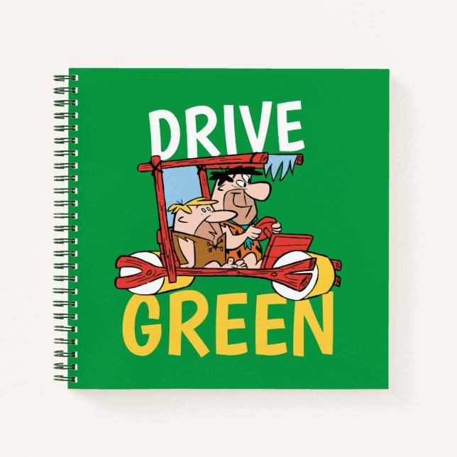 Die Steine | Fred & Barney - Grün fahren Notizbuch (Vorderseite)