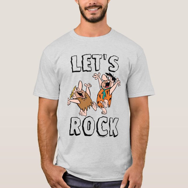 Die Steine | Fred & Barney - Let's Rock T-Shirt (Vorderseite)