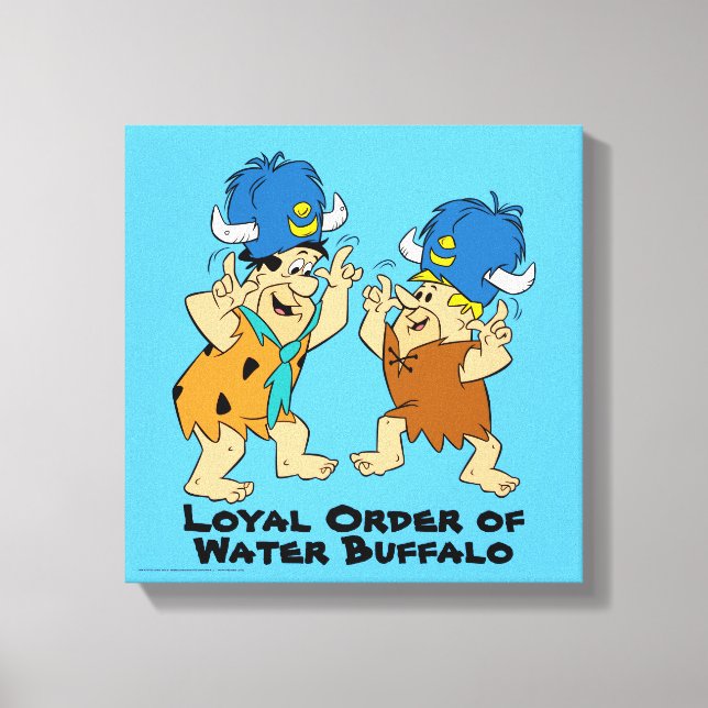 Die Steine | Fred & Barney Water Buffalos Leinwanddruck (Vorderseite)