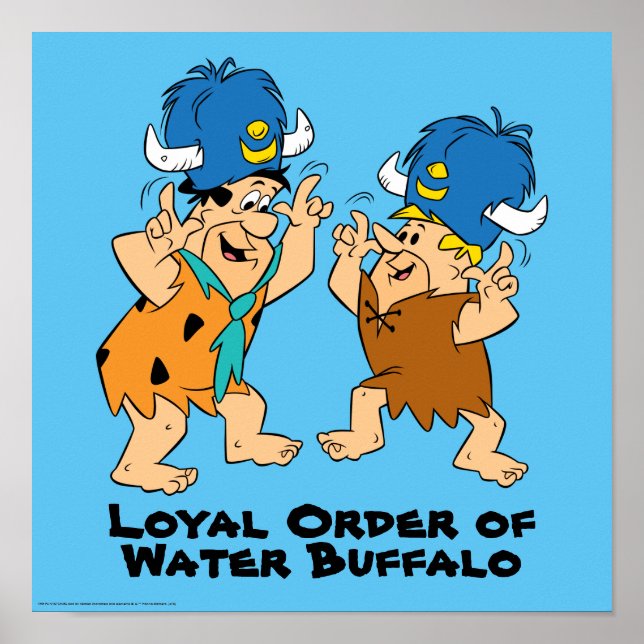 Die Steine | Fred & Barney Water Buffalos Poster (Vorne)
