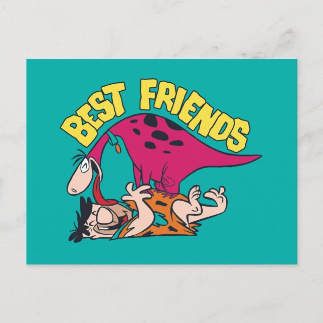 Die Steine | Fred & Dino - Die besten Freunde Einladungspostkarte (Vorderseite)