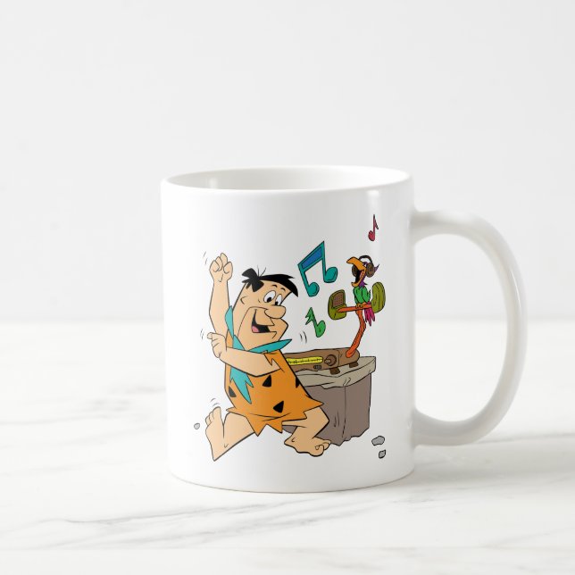 Die Steine | Fred Flintstone tanzen Kaffeetasse (Rechts)