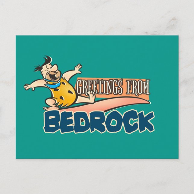 Die Steine | Fred - Grüße von Bedrock Einladungspostkarte (Vorderseite)