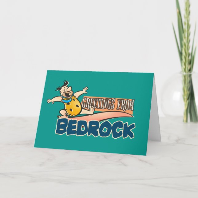 Die Steine | Fred - Grüße von Bedrock Karte (Vorderseite)