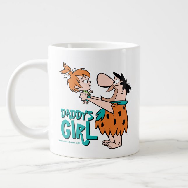 Die Steine | Fred & Pebbles - Daddy's Girl Jumbo-Tasse (Links)