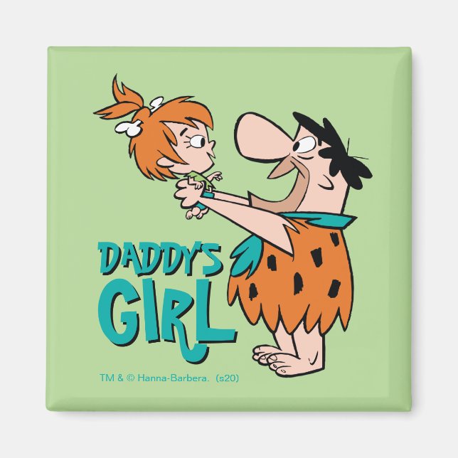 Die Steine | Fred & Pebbles - Daddy's Girl Magnet (Vorne)