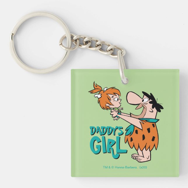 Die Steine | Fred & Pebbles - Daddy's Girl Schlüsselanhänger (Vorderseite)