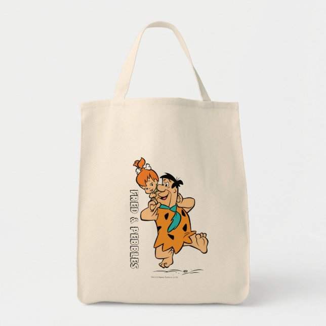 Die Steine | Fred & Pebbles Flintstone Tragetasche (Vorne)