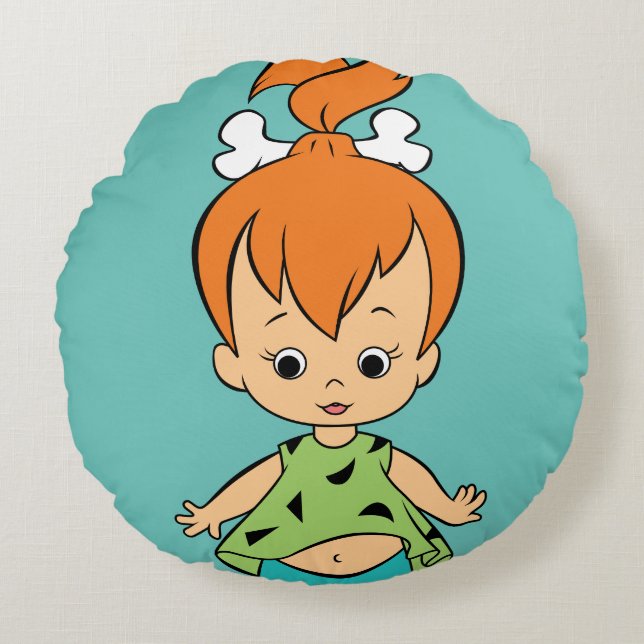 Die Steine | Kies Flintstone Rundes Kissen (Vorderseite)