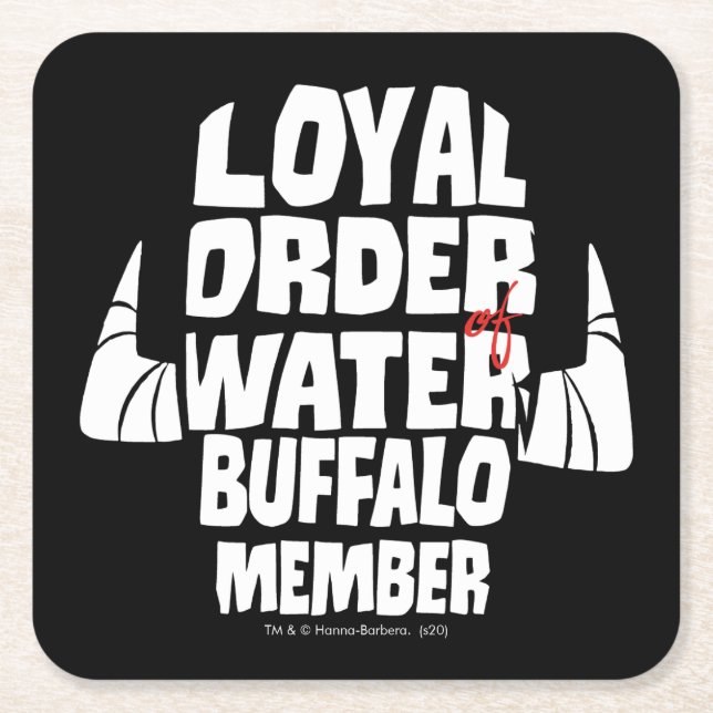 Die Steine | Loyal Order Water Buffalo Mitglied Rechteckiger Pappuntersetzer (Vorderseite)