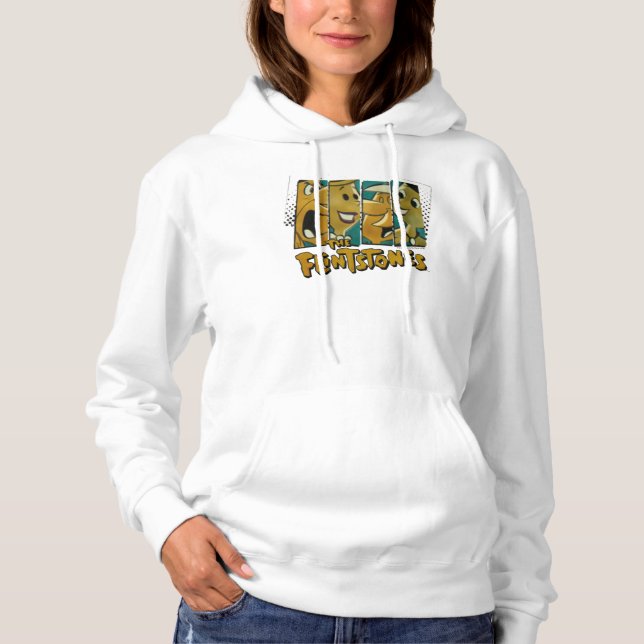 Die Steine | Retro-Comic-Zeichenfelder Hoodie (Vorderseite)