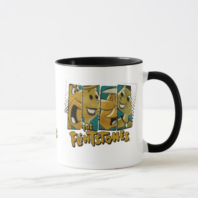 Die Steine | Retro-Comic-Zeichenfelder Tasse (Rechts)