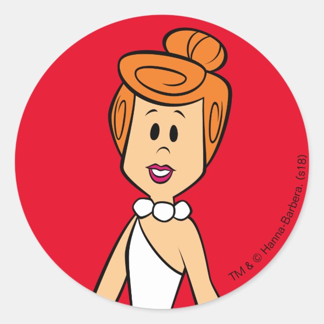 Die Steine | Wilma Flintstone Runder Aufkleber (Vorderseite)