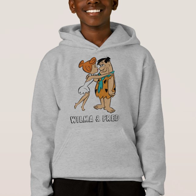 Die Steine | Wilma Kissing Fred Hoodie (Vorderseite)