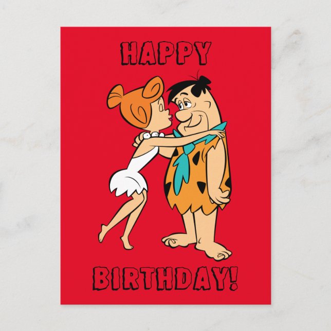 Die Steine | Wilma Kissing Fred Postkarte (Vorderseite)