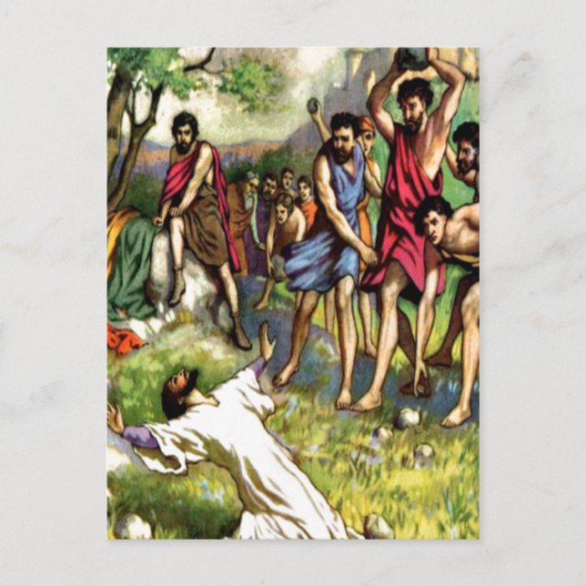 Die Steinigung Postkarte (Vorderseite)