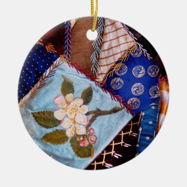 Die Steppdecke der nähenden - Patchwork - Keramikornament (Vorne)