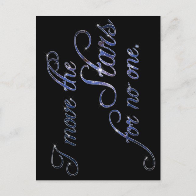 Die Sterne bewegen Postkarte (Vorderseite)