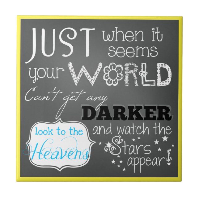 Die Sterne erscheinen inspirierend KeramikTile Fliese (Vorderseite)