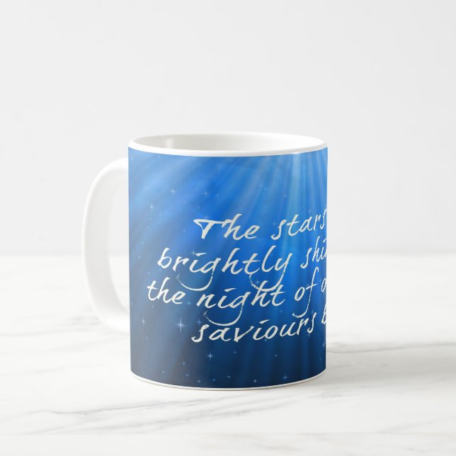 Die Sterne leuchten auf den lieben Errettern Gebur Kaffeetasse (Vorderseite Links)