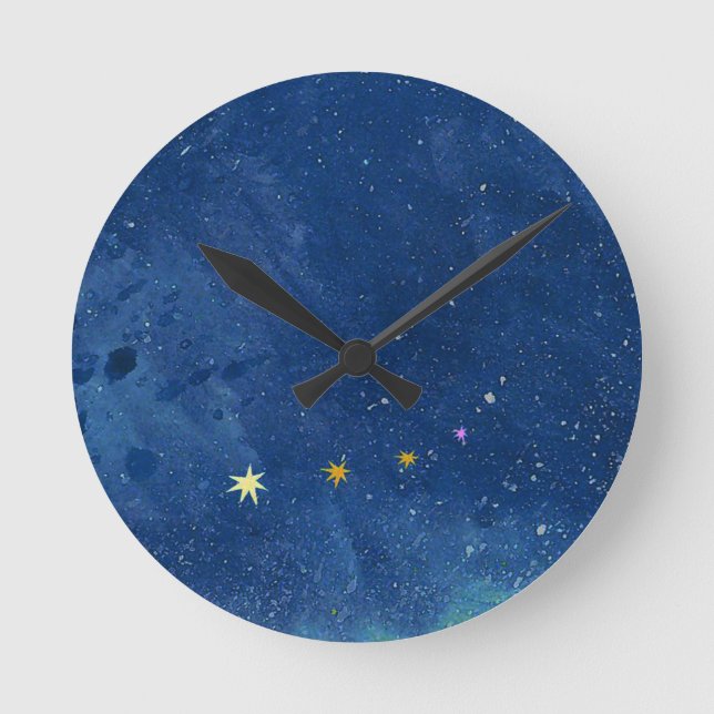 Die Sternenhimmel-Abbildung Runde Wanduhr (Vorderseite)