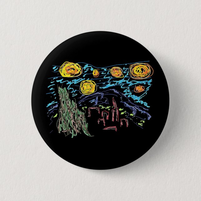 Die Sternennacht Button (Vorderseite)