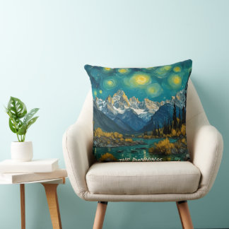 Die Sternennacht im Rocky Mountains Kissen