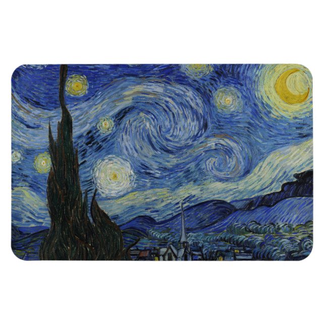 Die Sternennacht, Ölmalerei, Vincent Van Gogh Magnet (Horizontal)