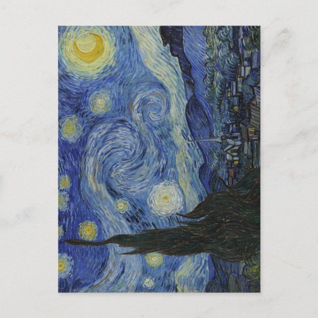 Die Sternennacht, Ölmalerei, Vincent Van Gogh Postkarte (Vorderseite)