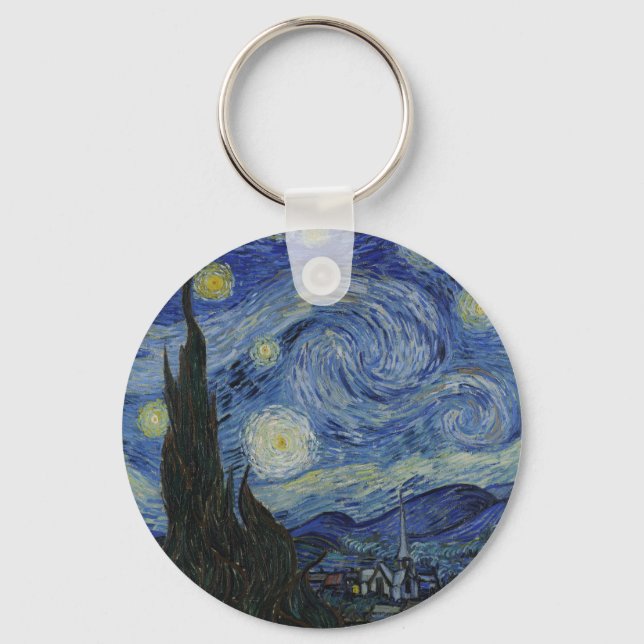 Die Sternennacht, Ölmalerei, Vincent Van Gogh Schlüsselanhänger (Vorderseite)