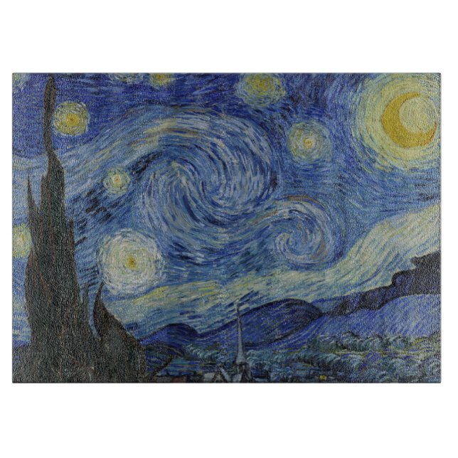 Die Sternennacht, Ölmalerei, Vincent Van Gogh Schneidebrett (Vorderseite)