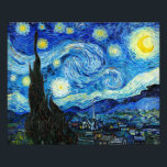 Die Sternennacht - Van Gogh Fotodruck<br><div class="desc">Die Starry Night ist ein Ölgemälde auf Leinwand des niederländischen postimpressionistischen Malers Vincent van Gogh. Es wurde im Juni 1889 erbaut und zeigt den Ausblick aus dem nach Osten gerichteten Fenster seines Asylzimmers in Saint-Rémy-de-Provence, kurz vor dem Sonnenaufgang, mit einem imaginären Dorf</div>