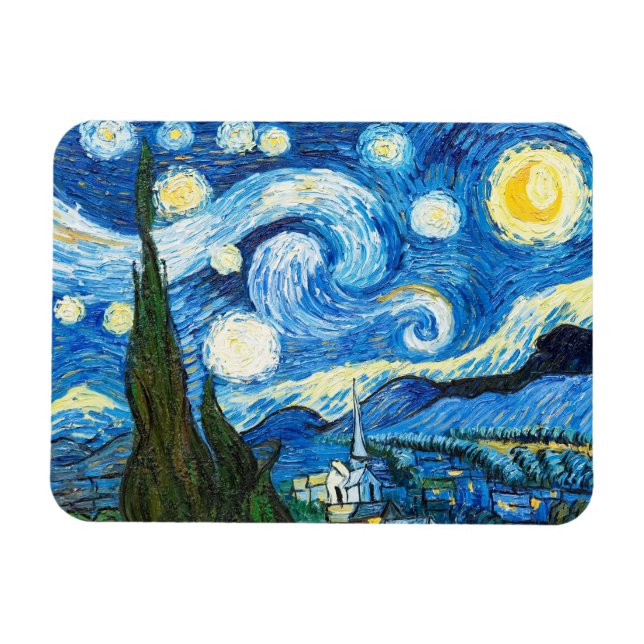 Die Sternennacht - Vincent van Gogh Magnet (Horizontal)