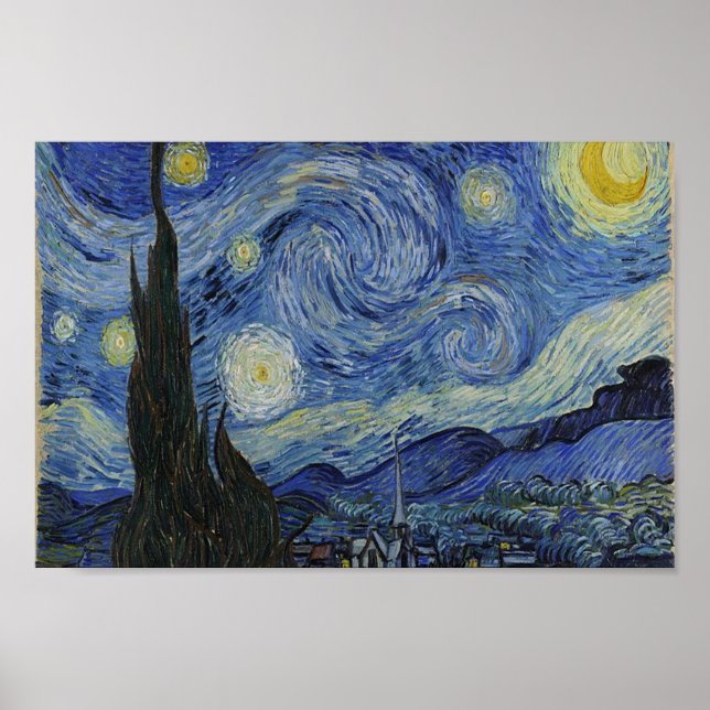 Die Sternennacht von Van Gogh Poster (Vorne)