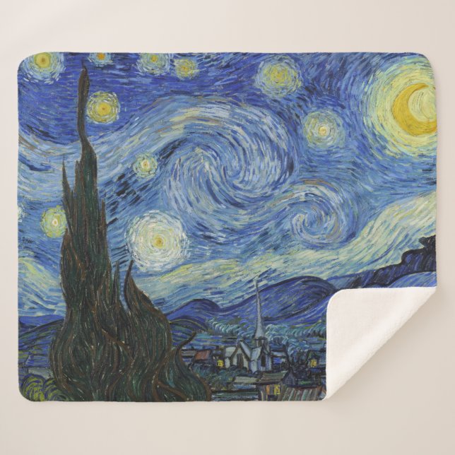 Die Sternennacht von Van Gogh Sherpadecke (Vorderseite (Horizontal))