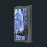 Die Sternennacht von Van Gogh Tri-fold Portemonnaie<br><div class="desc">Ölgemälde des niederländischen Meisters Vincent Van Gogh (1853-1890), wahrscheinlich sein berühmtestes Gemälde, malte Van Gogh 1889 aus dem Gedächtnis "Die Sternennacht", während er sich in einem Asyl in Frankreich aufhielt, wo er sich auf Depressionen hin kontrollierte. Die Szene zeigt den Blick aus seinem Schlafzimmerfenster. Im Gemälde befinden sich der Mond,...</div>