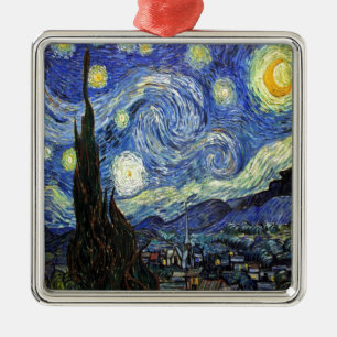 Die Sternennacht von Vincent Van Gogh 1889 Ornament Aus Metall