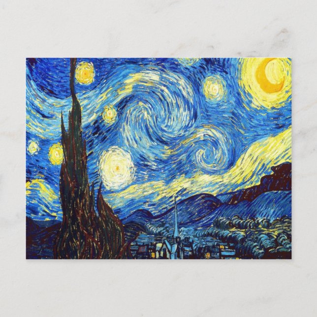 Die Sternennacht von Vincent van Gogh 1889 Postkarte (Vorderseite)