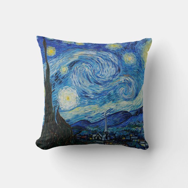 Die Sternennacht von Vincent Van Gogh Kissen (Vorderseite)