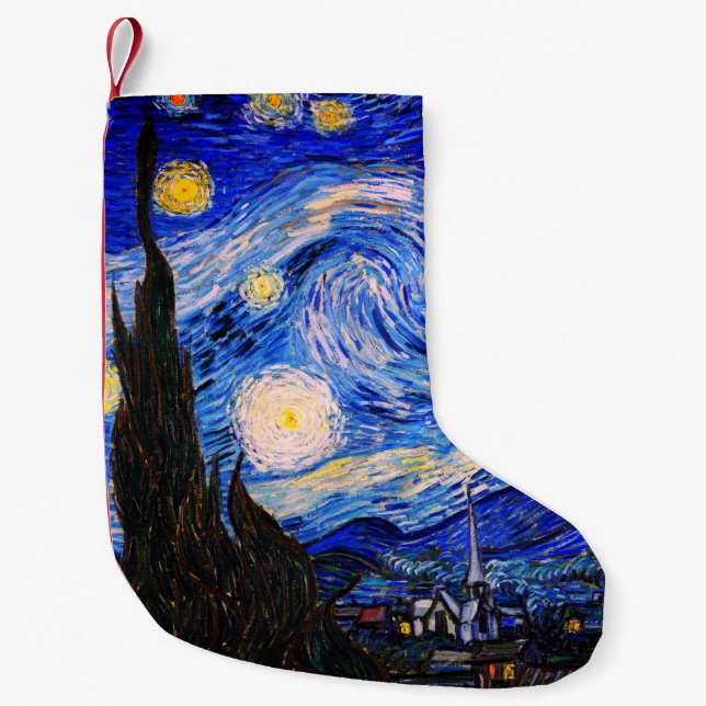 Die Sternennacht von Vincent Van Gogh Kleiner Weihnachtsstrumpf (Vorderseite)