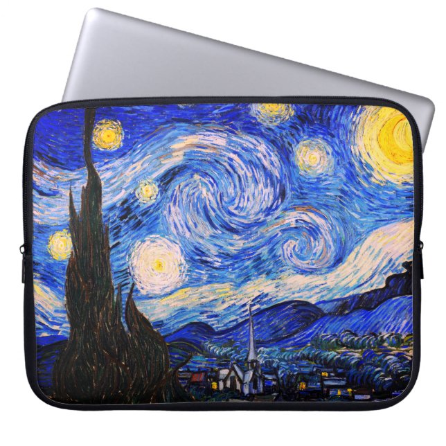 Die Sternennacht von Vincent Van Gogh Laptopschutzhülle (Vorderseite)