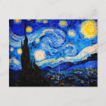 Die Sternennacht von Vincent Van Gogh Postkarte<br><div class="desc">Vincent Van Gogh The Starry Night. Das ist ein altes Meisterwerk des holländischen Meisters Vincent Van Gogh. Dieses schöne Landschaftsbild hat eine schöne,  lebendige,  gesättigte Farbe. Vincent Van Gogh war ein niederländischer Postimpressionist. Dieses Bild ist öffentlich</div>