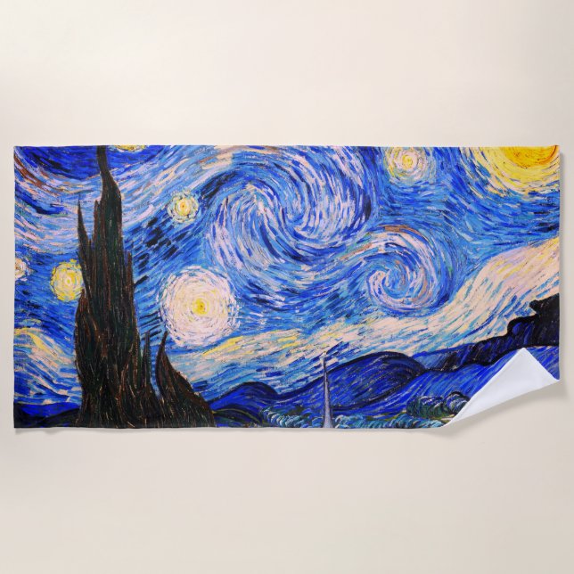 Die Sternennacht von Vincent Van Gogh Strandtuch (Vorderseite)